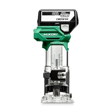Hikoki M1808DAWPZ - accu kantenfreesmachine 18V, spantang Ø6-8mm, 2 accu's (5.0Ah) & lader, HSC III