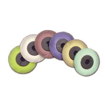 3M 33082 Scotch-Brite radial bristle borstel BB-ZB met adapter, TS, geel, Ø203 x 25,4 x 31,75mm, P80
