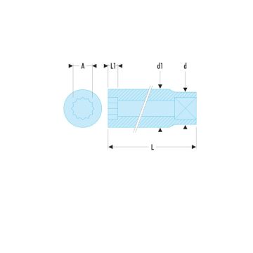 Facom S.23 - 1/2" twaalfkantdop OGV-profiel 23mm