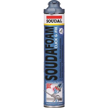 Soudal PUR-schuim voor pistool click&fix 750ml