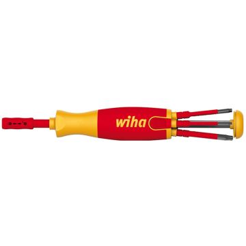 Wiha SB 2831-09023 schroevendraaier met bitmagazijn LiftUp electric sleuf, PZ, PlusMin, 6 SlimBits