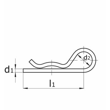 Borgveer enkel 2mm verzinkt tbv. as 9-14mm DIN 11024