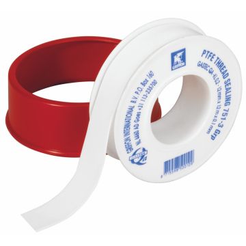 Griffon PTFE gastape 12mtr x 12mm x 0,1mm (rode houder)