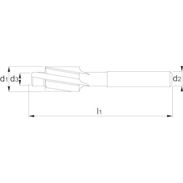 Phantom HSS-E kopverzinkfrees 180° - M4 4,3 x 8mm fijnpassing, DIN 373