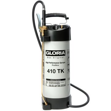 Gloria 410TK Profiline oliebestendige drukspuit, Viton afdichtingen, stalen tank met compressor aansl. vulinhoud 10ltr
