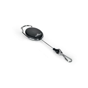 Durable rollerclip voor batch met veerhaak 0,8mtr zwart