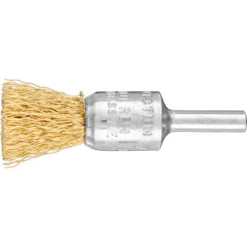Pferd 43203002 - PBU 1516/6 MES 0,35 penseelborstel messing Ø15 x 22mm, op stift Ø6mm