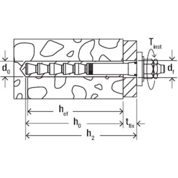 Fischer 92019 - FHB-A dyn 12 x 100/50 Highbond ankerstang dynamisch