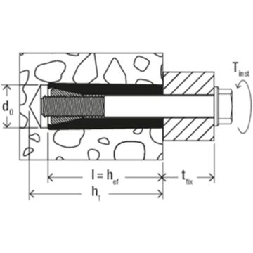 Fischer 50510 - nylon keilhuls M10
