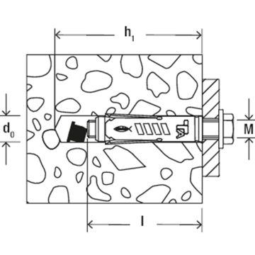 Fischer 90245 - TA M6 hulsanker